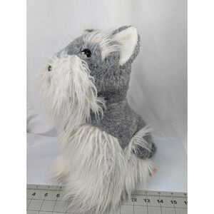 Mighty Star Miniature Schnauzer Dog Plush 13 Inch 1985 24K Polar Puff Stuffed